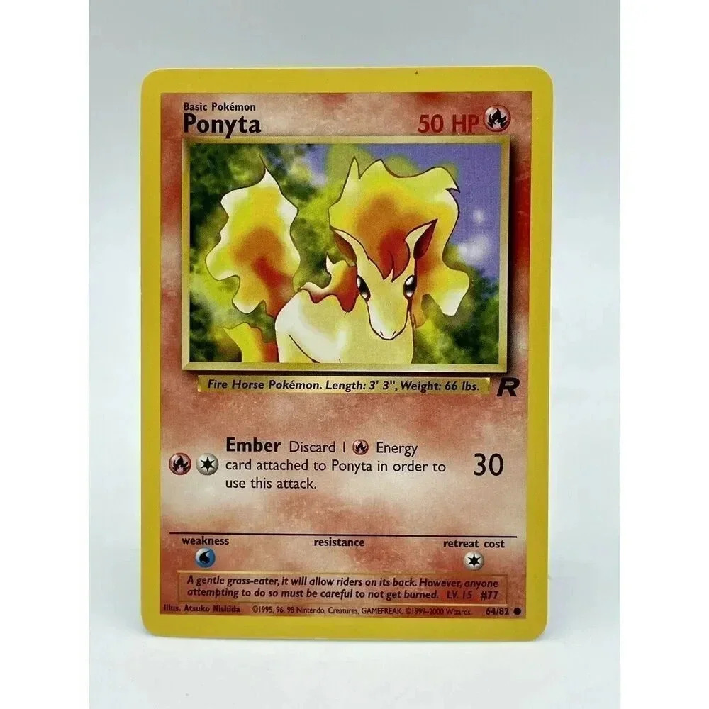 Ponyta 64/82 Team Rocket Pokemon TCG Card Non Holo Vintage 2000‎ LP